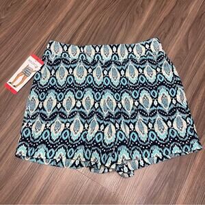 NWT Wild fox women sz M psychedelic teal short casual shorts